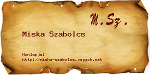 Miska Szabolcs névjegykártya